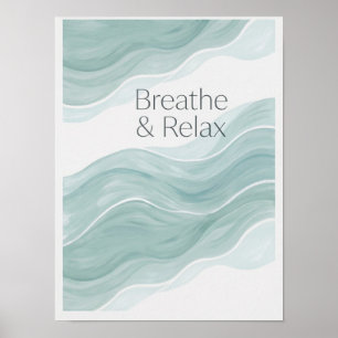 Poster Cartaz Respirar Relaxar Clínica de Mindfulness Esc