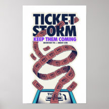 Cartaz Retro Arcade Ticket Storm 11x17 | Nightshif