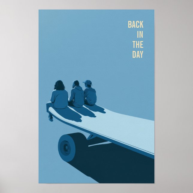 Poster Cartaz Retro de Skate (Frente)
