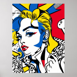 Poster Cartaz Retro-Gal (pop-art)