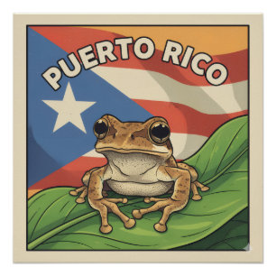 Póster Cartaz Retro Orgulho Boricua