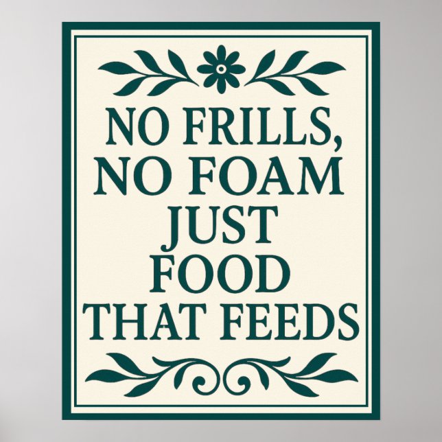 Poster Cartaz Sassy Kitchen Sem Enfeites Sem Espuma Anti- (Frente)