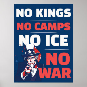 Poster Cartaz Sem Reis Sem ICE Sem Campos Sem Guerra
