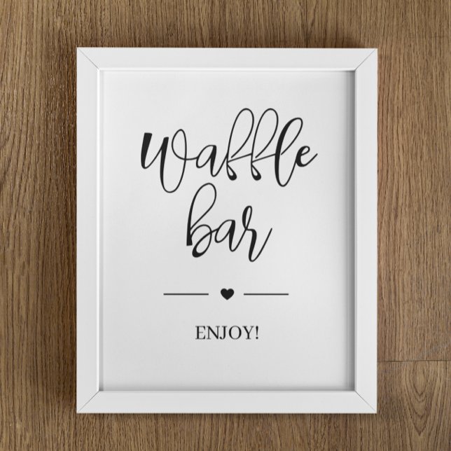 Poster Cartaz Simples de Barra de Waffles para Chá de Noi (Criador carregado)