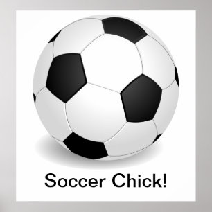 Póster Cartaz "Soccer Chick"
