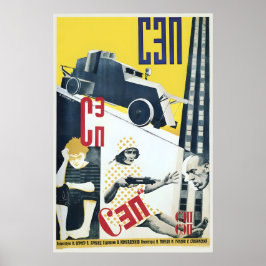 Poster Cartaz Soviético Avant-Garde SEP por Mikhail Verne