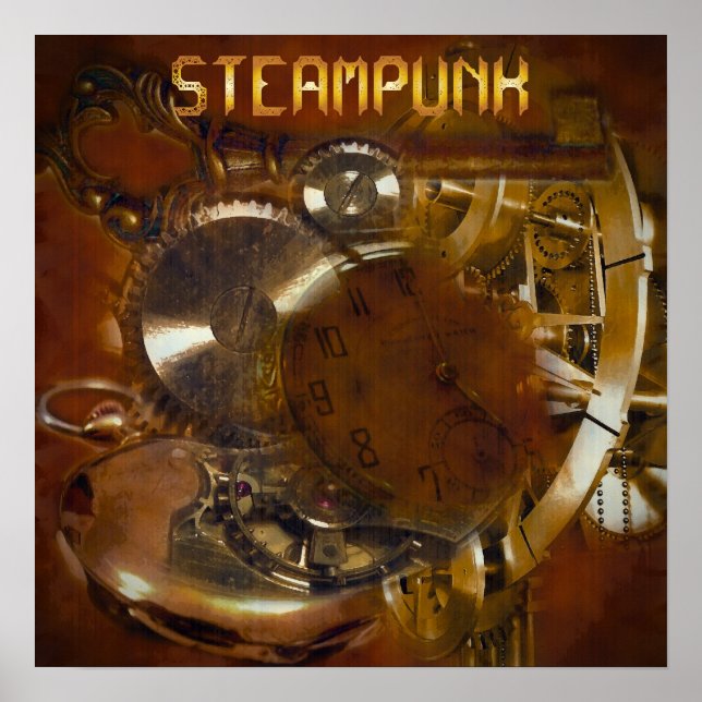 Póster Cartaz Steampunk (Frente)