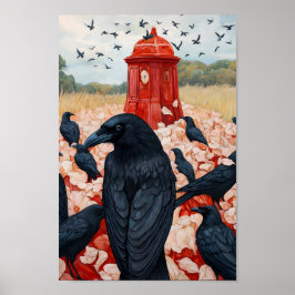Poster Cartaz surrealista do Monumento Vermelho da Reuniã
