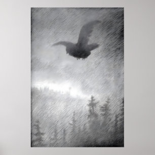 Poster Cartaz Theodor Kittelsen Pestakommer (A peste
