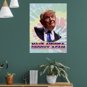 Poster Cartaz Tie-Dye Valor 'Torne a América Groovy Novam