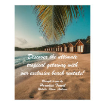 Cartaz Tropical de Marketing de Agência de Viagens