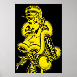 Poster Cartaz Vana DeVinyl™/PVC e Fun Fur