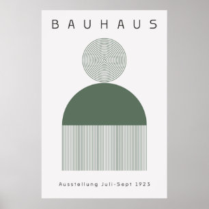 Poster Cartaz Verde Sage Bauhaus