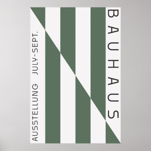 Poster Cartaz Verde Sage Bauhaus
