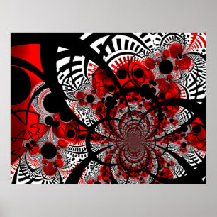 Poster Cartaz Vermelho Ventra Twist Arte Abstrata