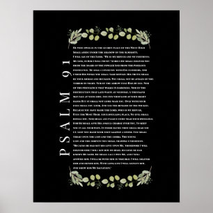 Poster Cartaz Versículos da Bíblia Folhas de Eucalipto Sa