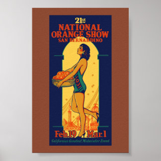 Poster Cartaz Vintage 21º National Orange Show 1931