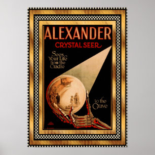 Póster Cartaz Vintage Alexander Crystal Seer teatro