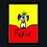 Póster Cartaz Vintage Art Déco do Félix o Cão<br><div class="desc">Cartaz Vintage Art Déco do Félix o Cão art déco, felix, cão, canino, felix o cão, melhor amigo do homem, déco, 1920, 1930, nouveau, imagens retrô, campanha publicitária vintage, retrô, vintage, ilustrações vintage, loja vintage, gráficos vintage</div>