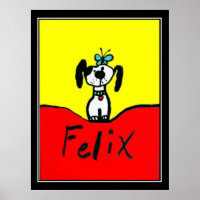 Cartaz Vintage Art Déco do Félix o Cão