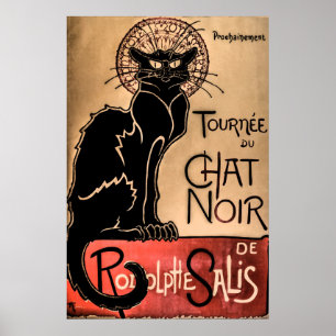 Poster Cartaz Vintage Chat Noir - Gato Preto