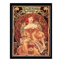 Cartaz Vintage Chocolate Amatller alphons mucha