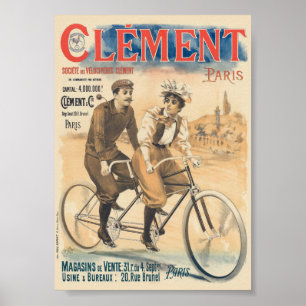Poster Cartaz Vintage Clément Paris 1895
