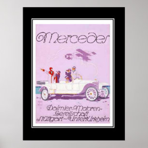 Póster Cartaz Vintage de Carro de Passageiros dos Anos 19