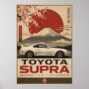 Poster Cartaz Vintage de Carro Esportivo Japonês   Monte 