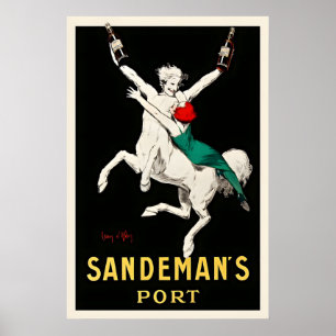 Poster Cartaz Vintage de Comida e Bebida do Porto da Sand