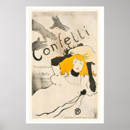 Poster Cartaz Vintage de Confetes por Henri de