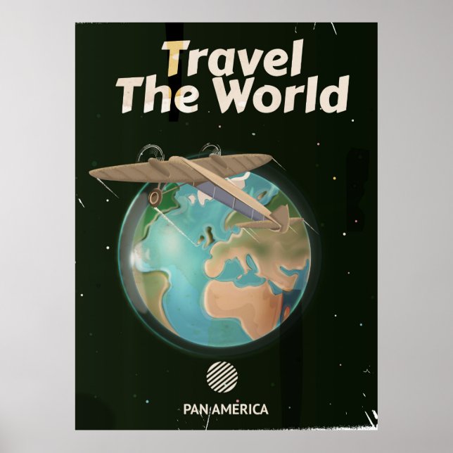 Poster Cartaz vintage de ficção científica Viagem pelo mu (Frente)