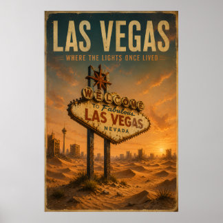 Poster Cartaz Vintage de Las Vegas