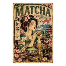 Cartaz Vintage de Matcha