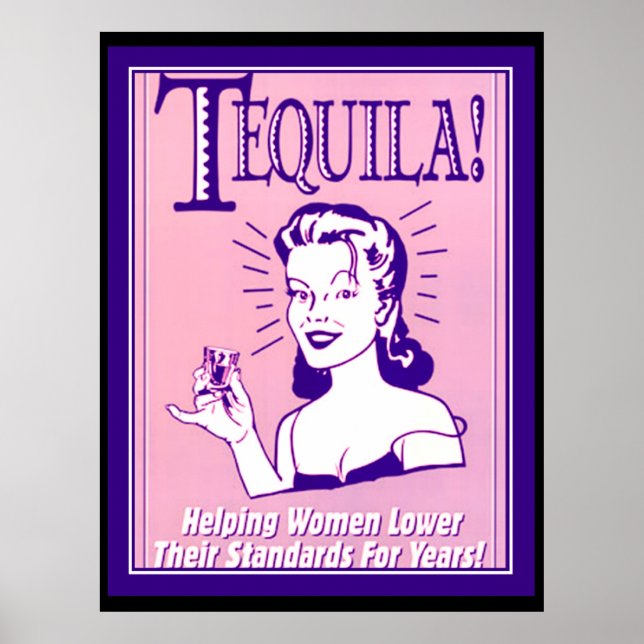 Póster Cartaz vintage de Tequila Bebida Tequila (Frente)
