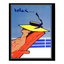 Cartaz vintage de viagem Relax