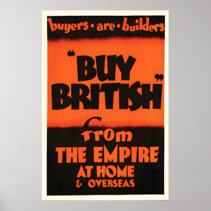 Poster Cartaz Vintage do Império Britânico – Arte de Pare