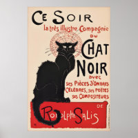 Cartaz Vintage Le Chat Noir, Cabaré de Paris