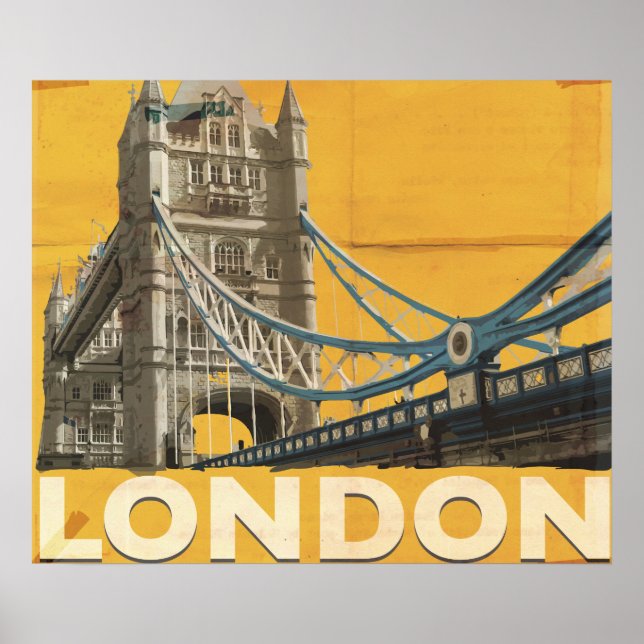 Póster Cartaz Vintage Londres (Frente)