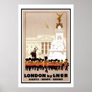 Póster Cartaz Vintage Londres Por L.N.E.R