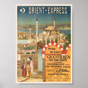 Poster Cartaz Vintage Orient Express França 1910s