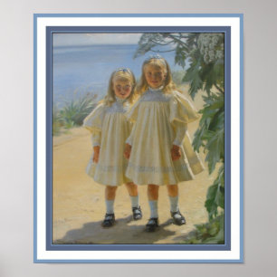 Poster Cartaz Vintage P S Krøyer 1897 Døtrene Benzon