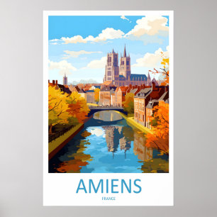 Poster Cartaz Vintage Parque Nacional Amiens Ski Travel