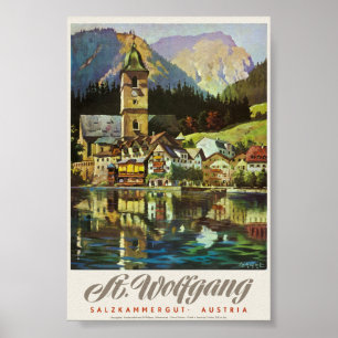 Poster Cartaz Vintage St. Wolfgang Salzkammergut 1936