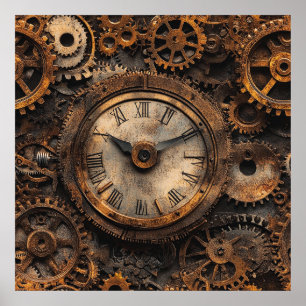 Poster Cartaz Vintage Steampunk