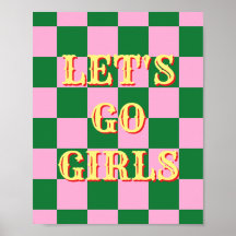 Cartaz Western, Let's Go Girls, Arte de Parede Gir