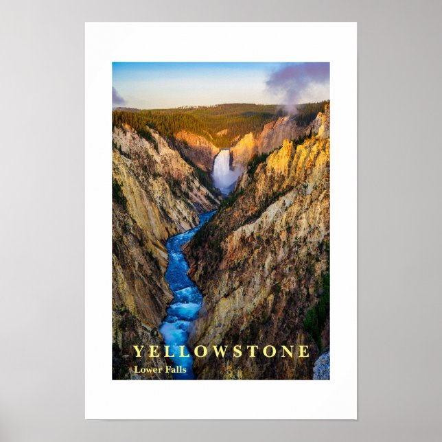 Poster Cartaz Yellowstone Falls (Frente)