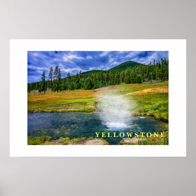 Poster Cartaz Yellowstone Thermal Hot Pot (Frente)