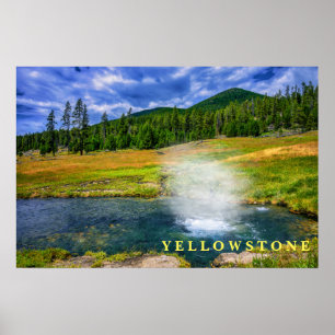 Poster Cartaz Yellowstone Thermal Hot Pot