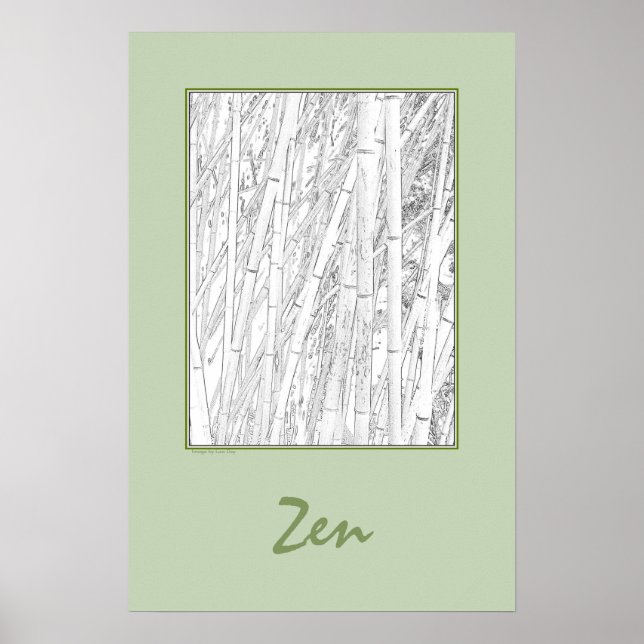 Póster Cartaz 'Zen Bamboo' (Frente)
